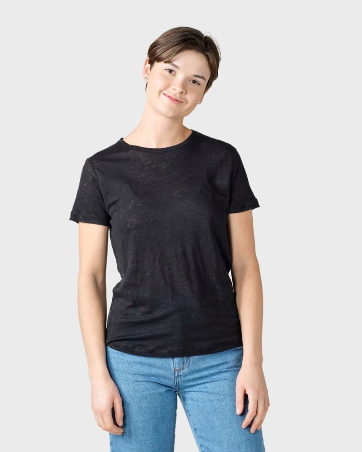 Klitmøller Damen vegan T-Shirt Rikke Schwarz