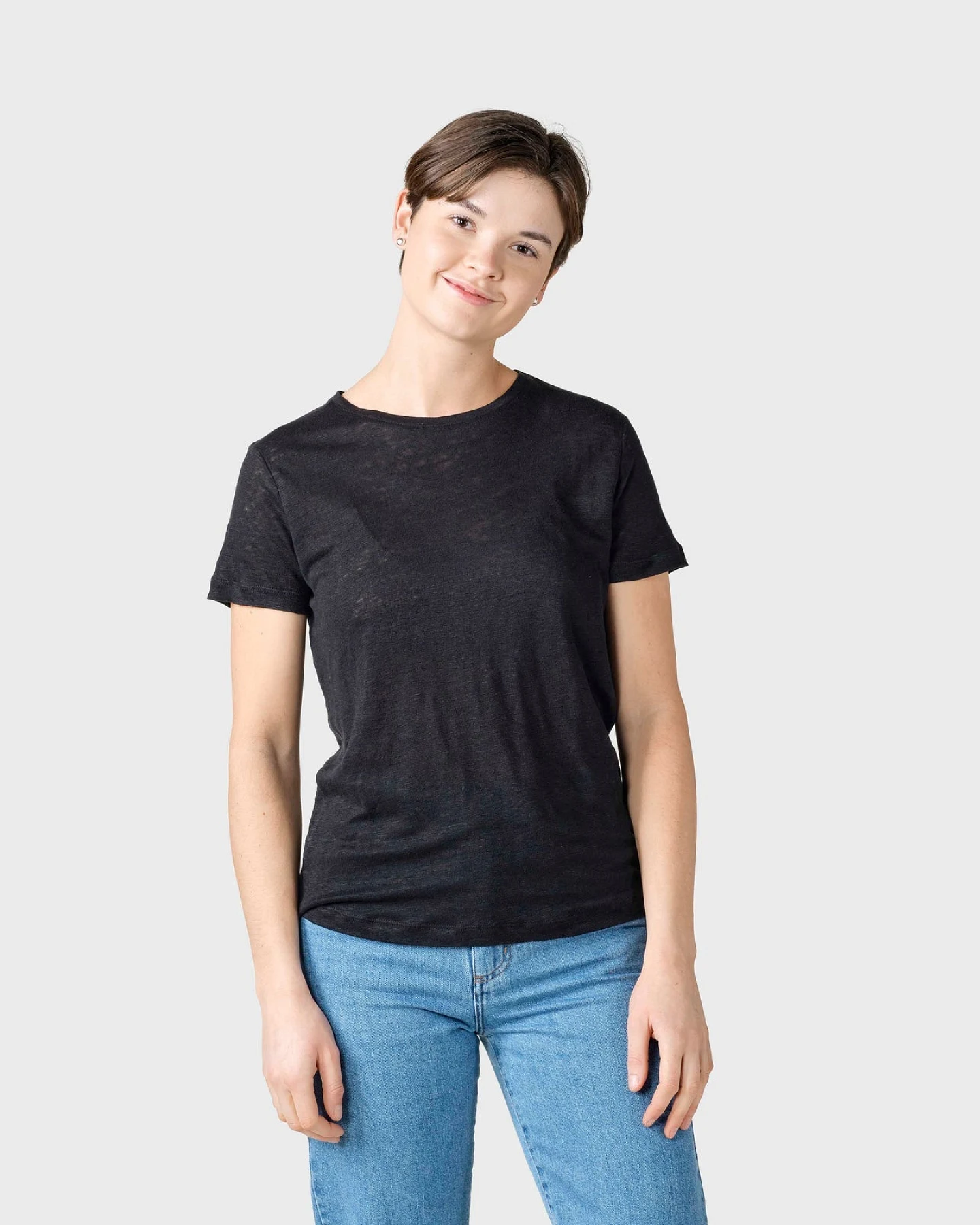 Klitmøller Damen vegan T-Shirt Rikke Schwarz – Ansicht 2