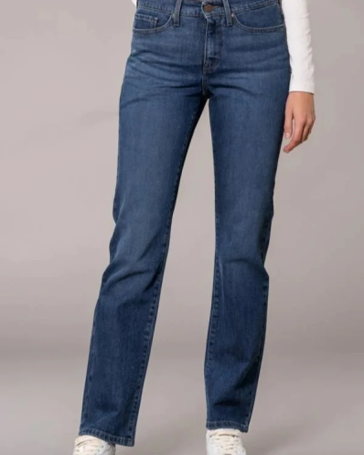 Feuervogl Damen vegan Jeans Straight Leg No:Va Klassisch Blau