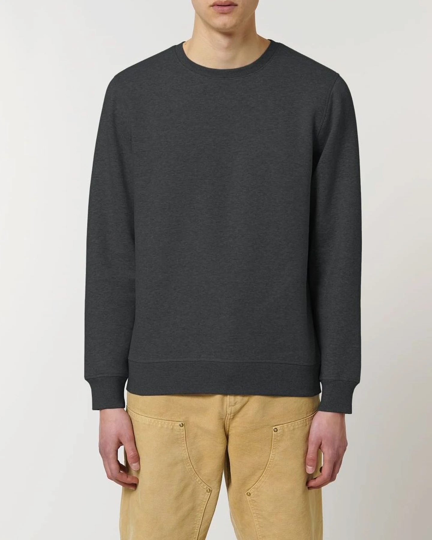 UNIPOLAR Herren vegan Pullover Rolin Dark Heather Grey – Ansicht 2