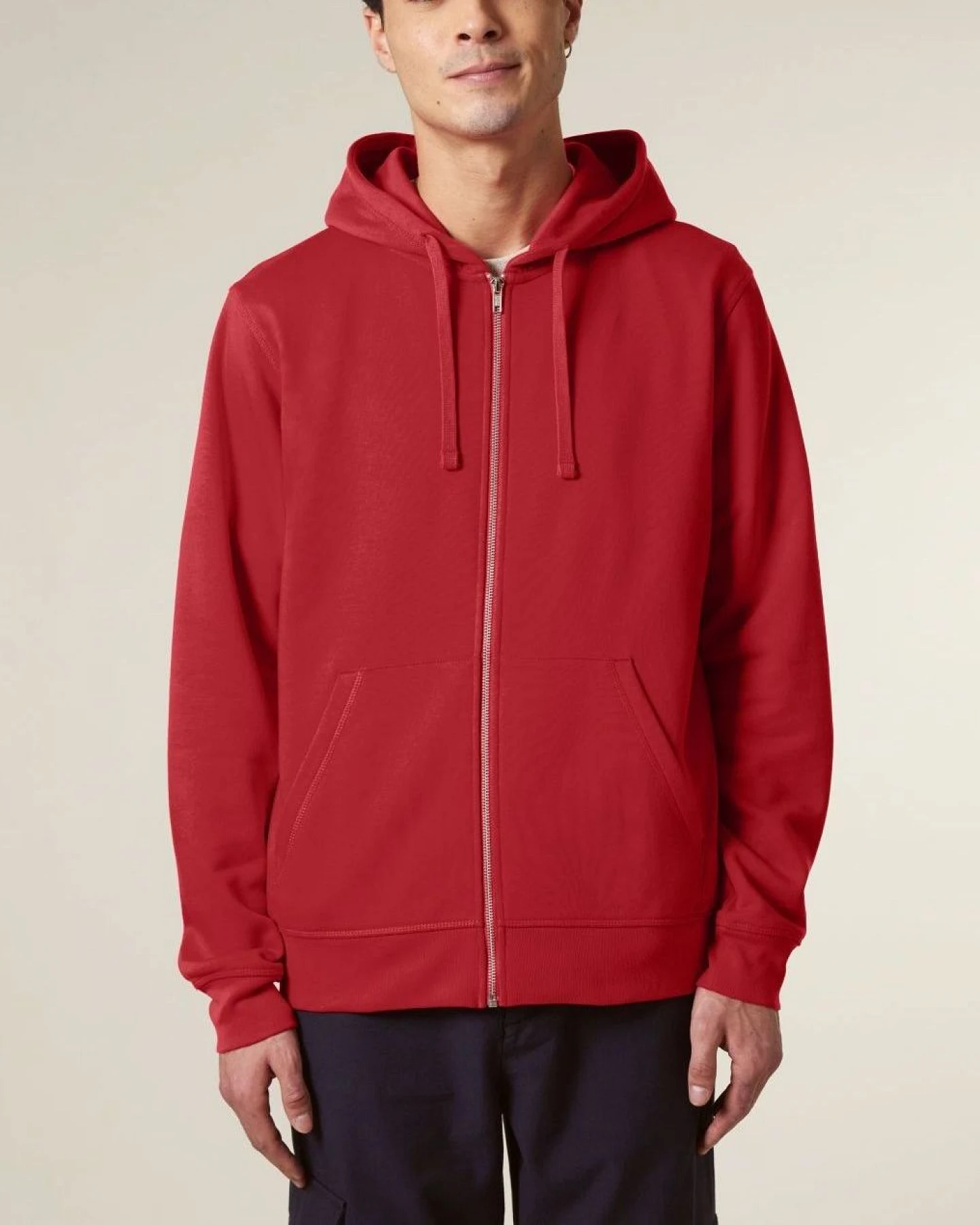 UNIPOLAR Herren vegan Hoodie Mixon Rot – Ansicht 2