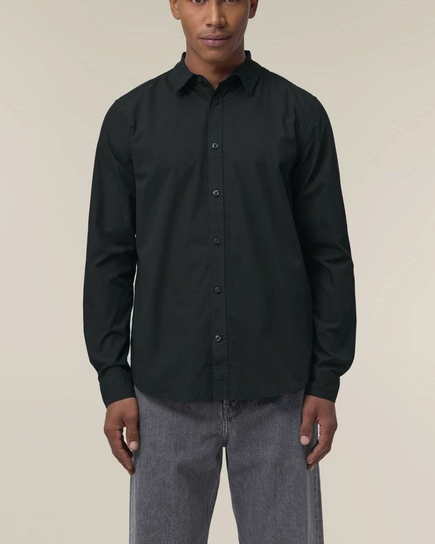 UNIPOLAR Herren vegan Shirt Basic Styling Weiß – Ansicht 2