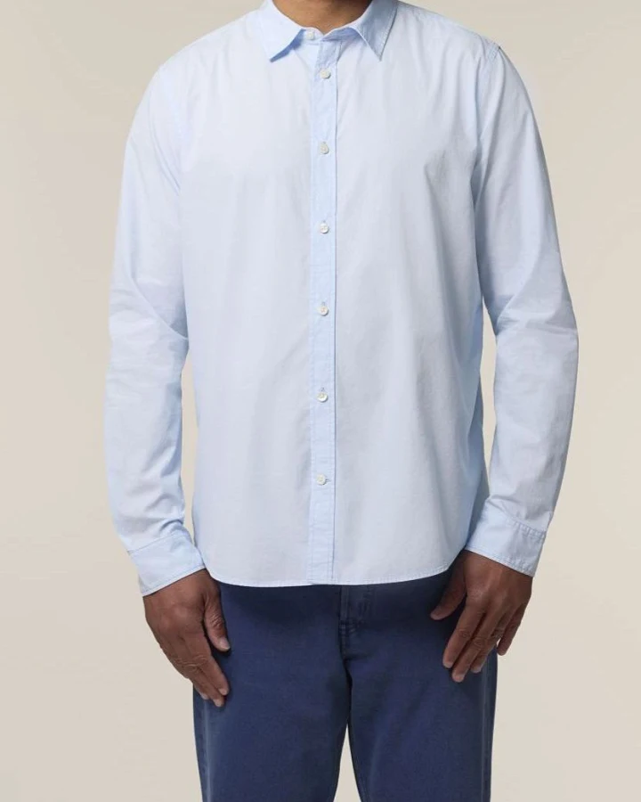 UNIPOLAR Herren vegan Shirt Basic Styling Sommer Blau