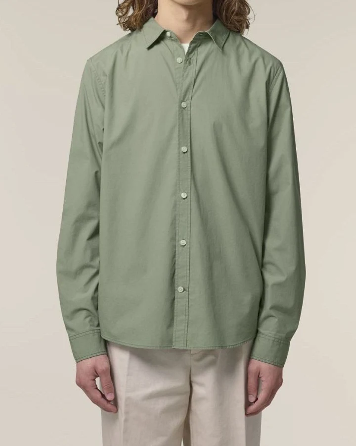 UNIPOLAR Herren vegan Shirt Basic Styling Khaki