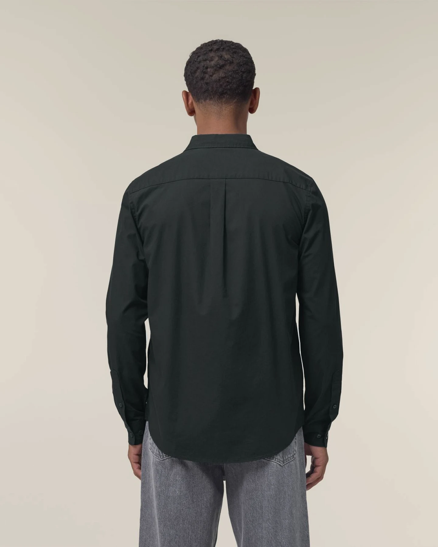 UNIPOLAR Herren vegan Shirt Basic Styling Schwarz – Ansicht 2