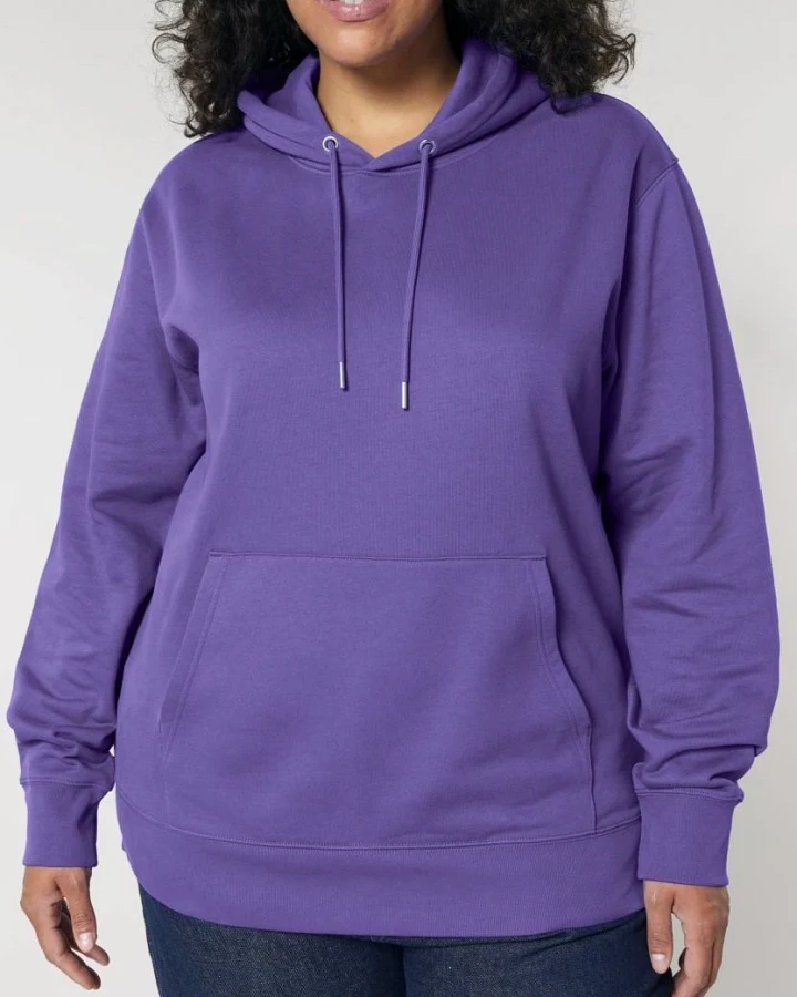 UNIPOLAR Herren vegan Hoodie Basic Crossing Lila Liebe
