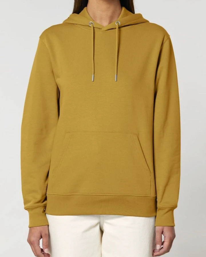 UNIPOLAR Herren vegan Hoodie Basic Crossing Ocker