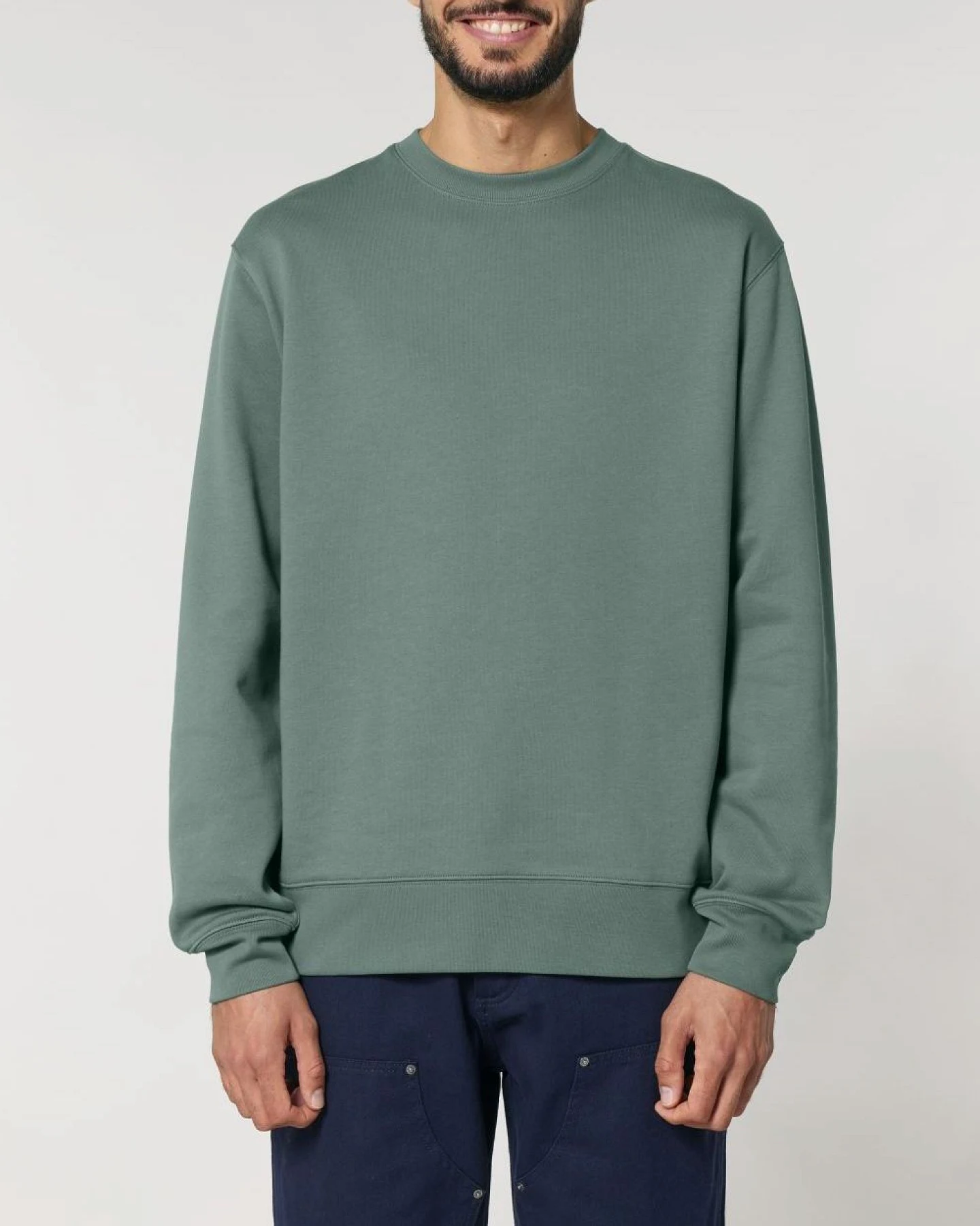 UNIPOLAR Herren vegan Pullover Basic Chess Green Bay – Ansicht 2