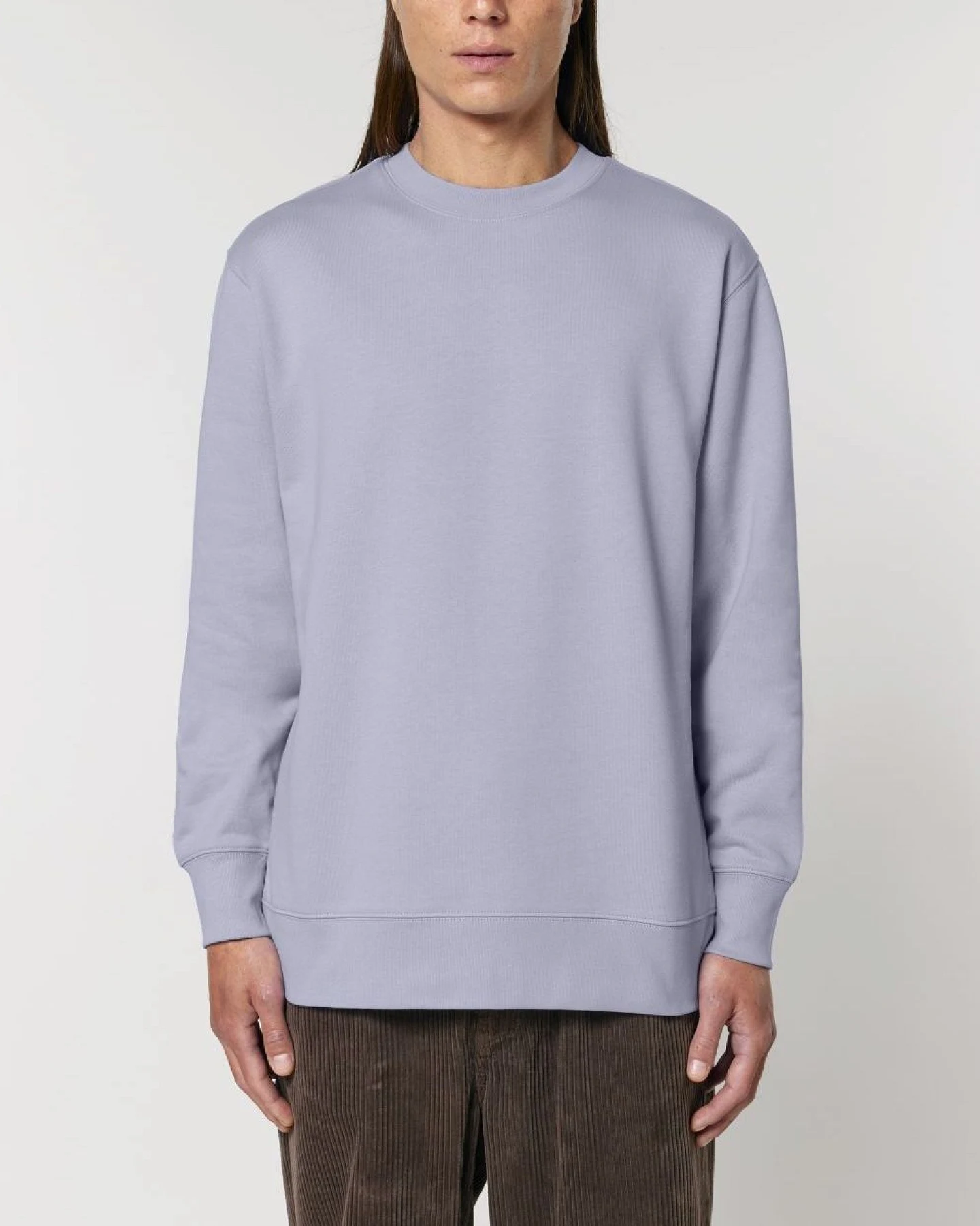UNIPOLAR Herren vegan Pullover Basic Chess Lavendel – Ansicht 2