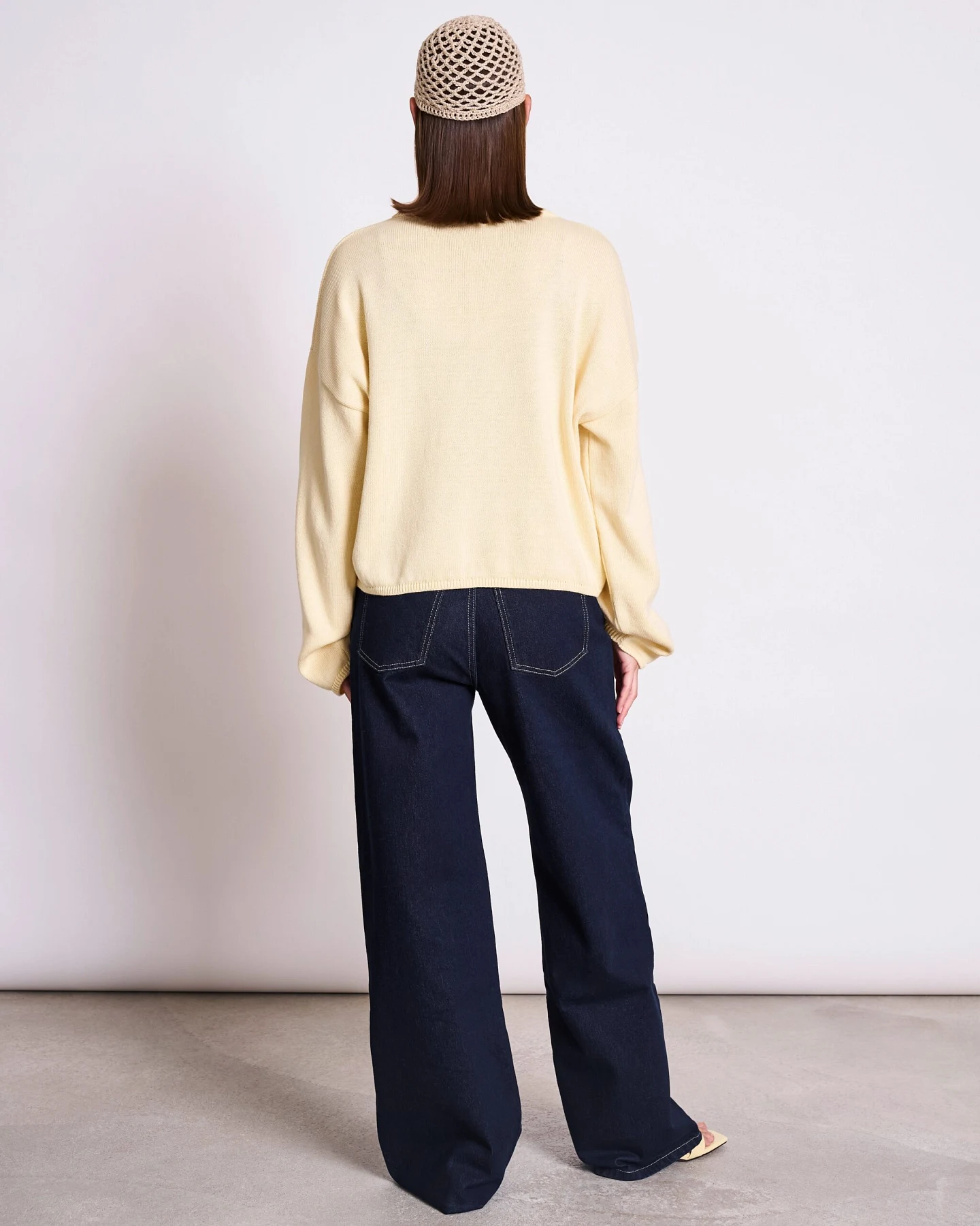 JAN 'N JUNE Damen vegan Strickjacke Light Asas Light Yellow – Ansicht 2