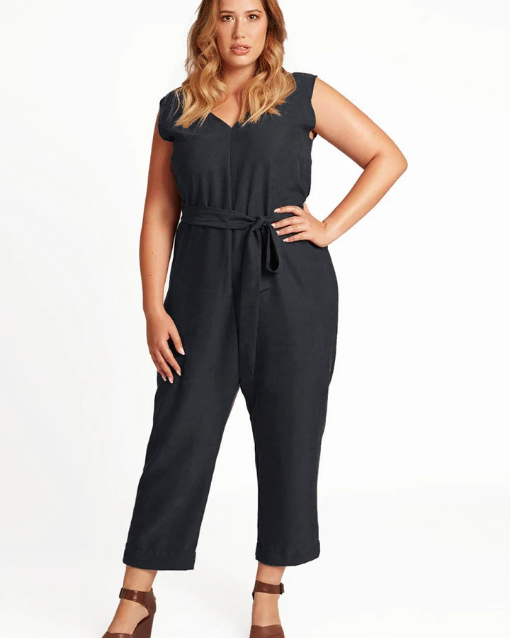 Widda Damen vegan Jumpsuit Enibas Dunkelblau