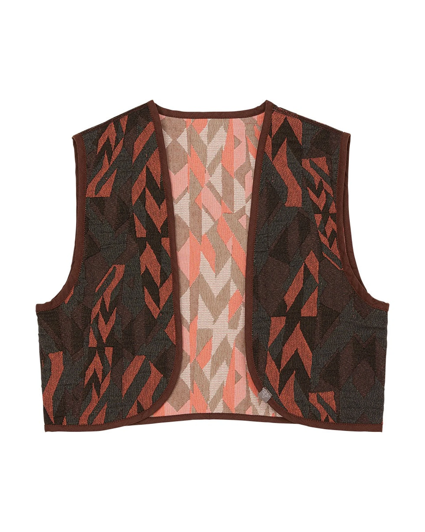 Widda Damen vegan Weste Reversible Mia Jacquard – Ansicht 2