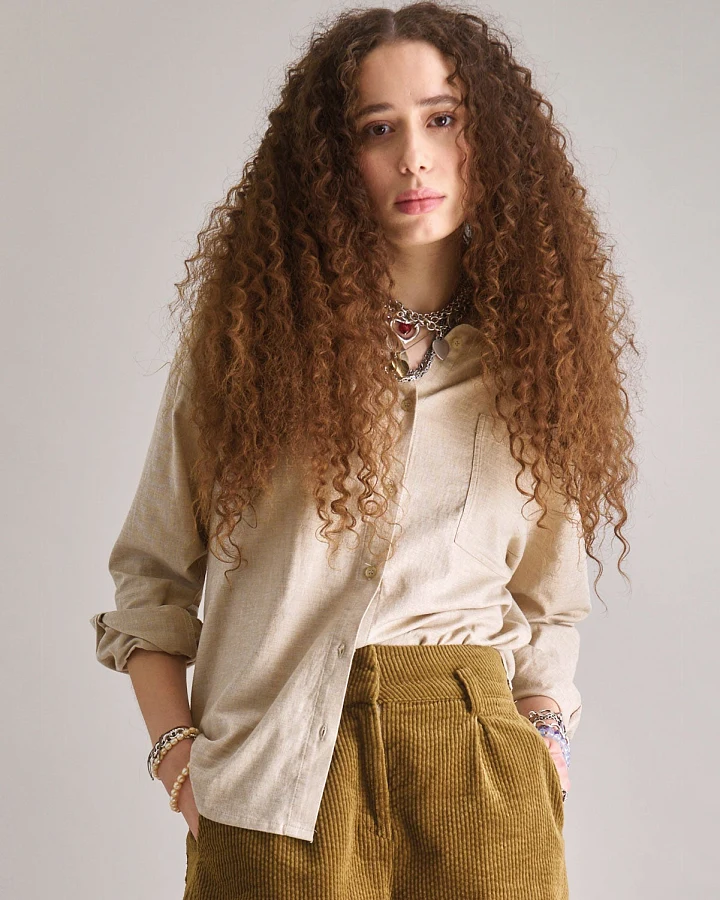KOMODO Damen vegan Hemd Hanako Sand Beige
