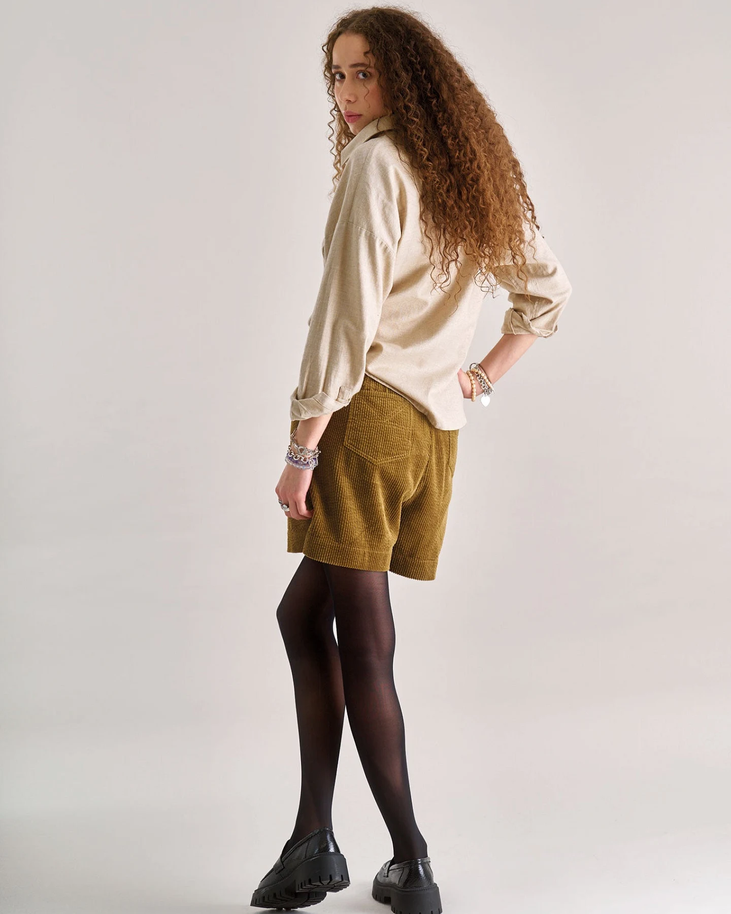 KOMODO Damen vegan Hemd Hanako Sand Beige – Ansicht 2
