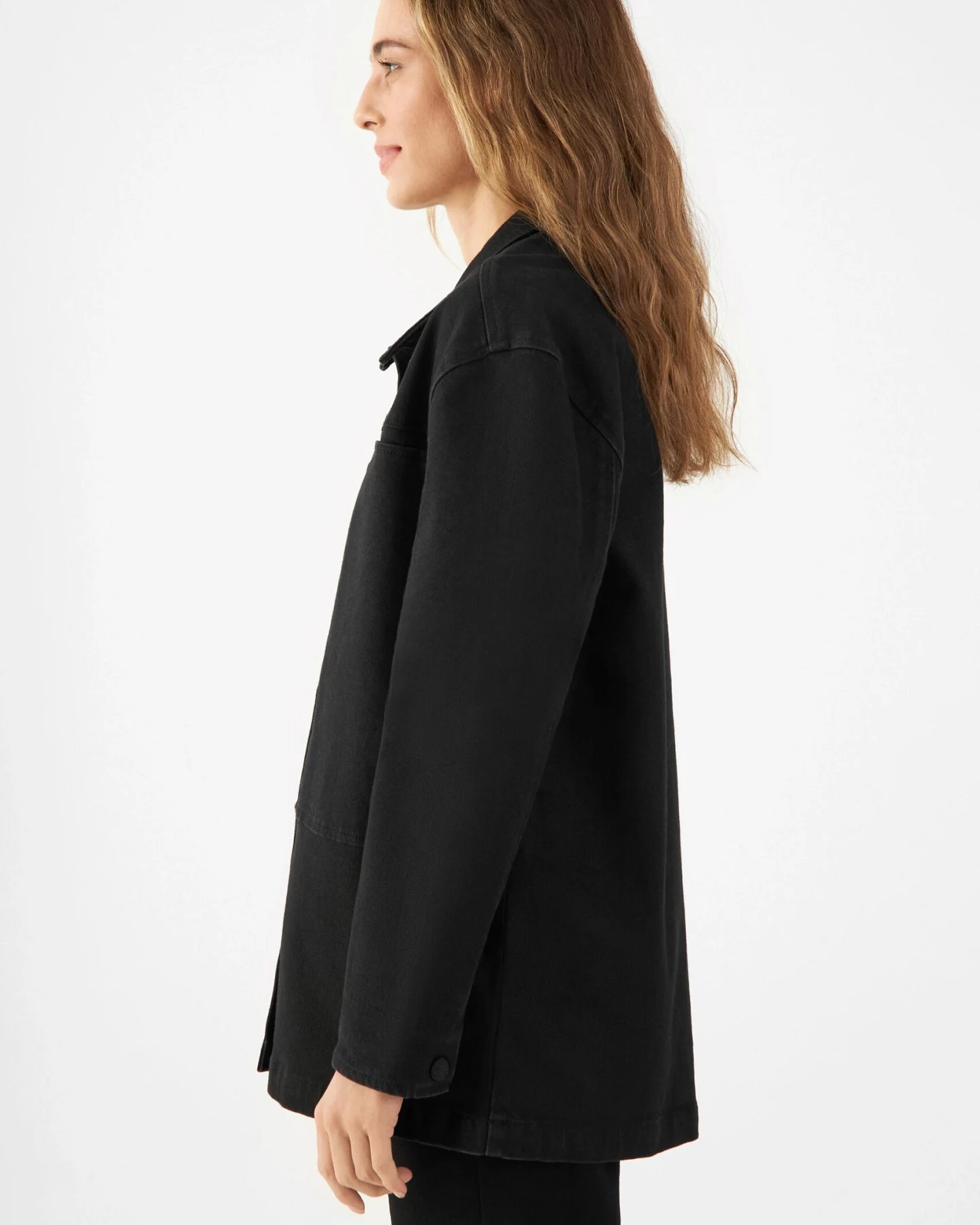Dawn Damen vegan Jacke Quiet Soft Schwarz – Ansicht 2