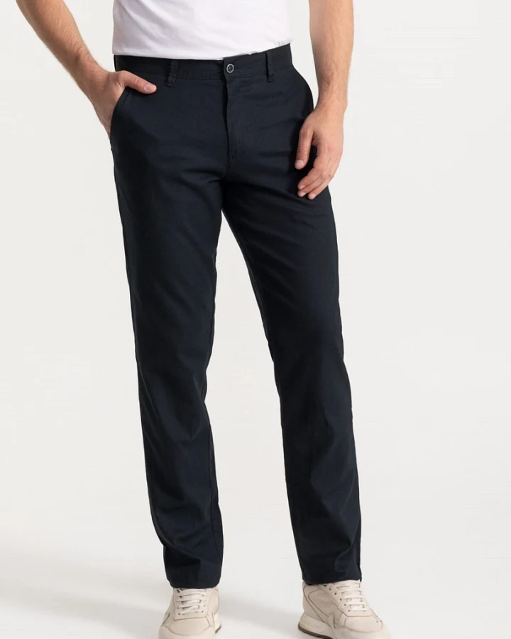 De IONESCU Herren vegan Hose Carpatica Marineblau