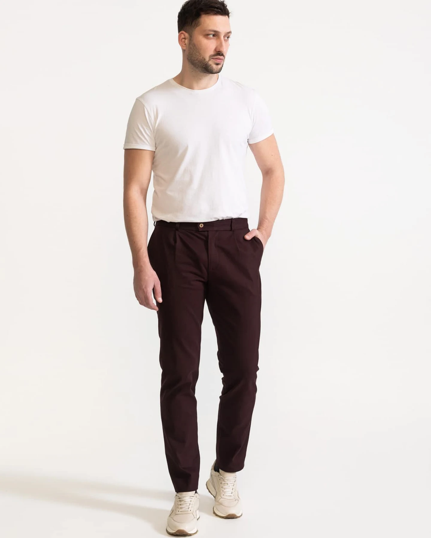 De IONESCU Herren vegan Hose Chesler Whiskey Brown – Ansicht 2