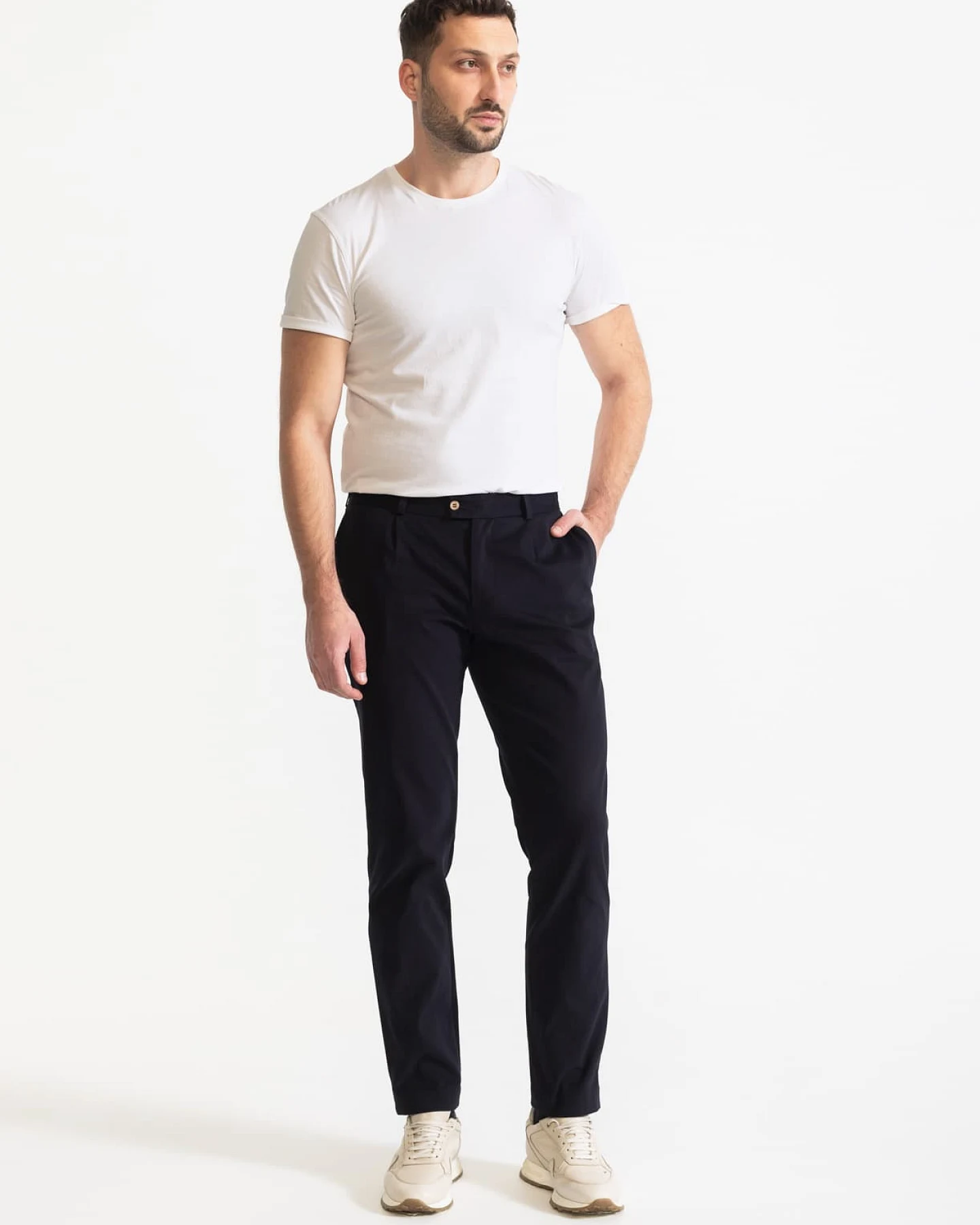 De IONESCU Herren vegan Hose Chesler Dunkelblau – Ansicht 2
