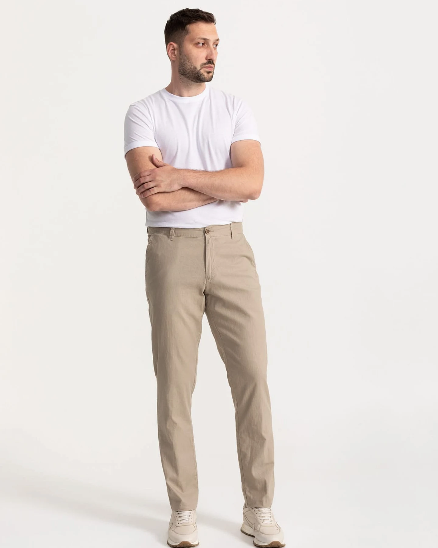 De IONESCU Herren vegan Hose Carpatica Beige – Ansicht 2
