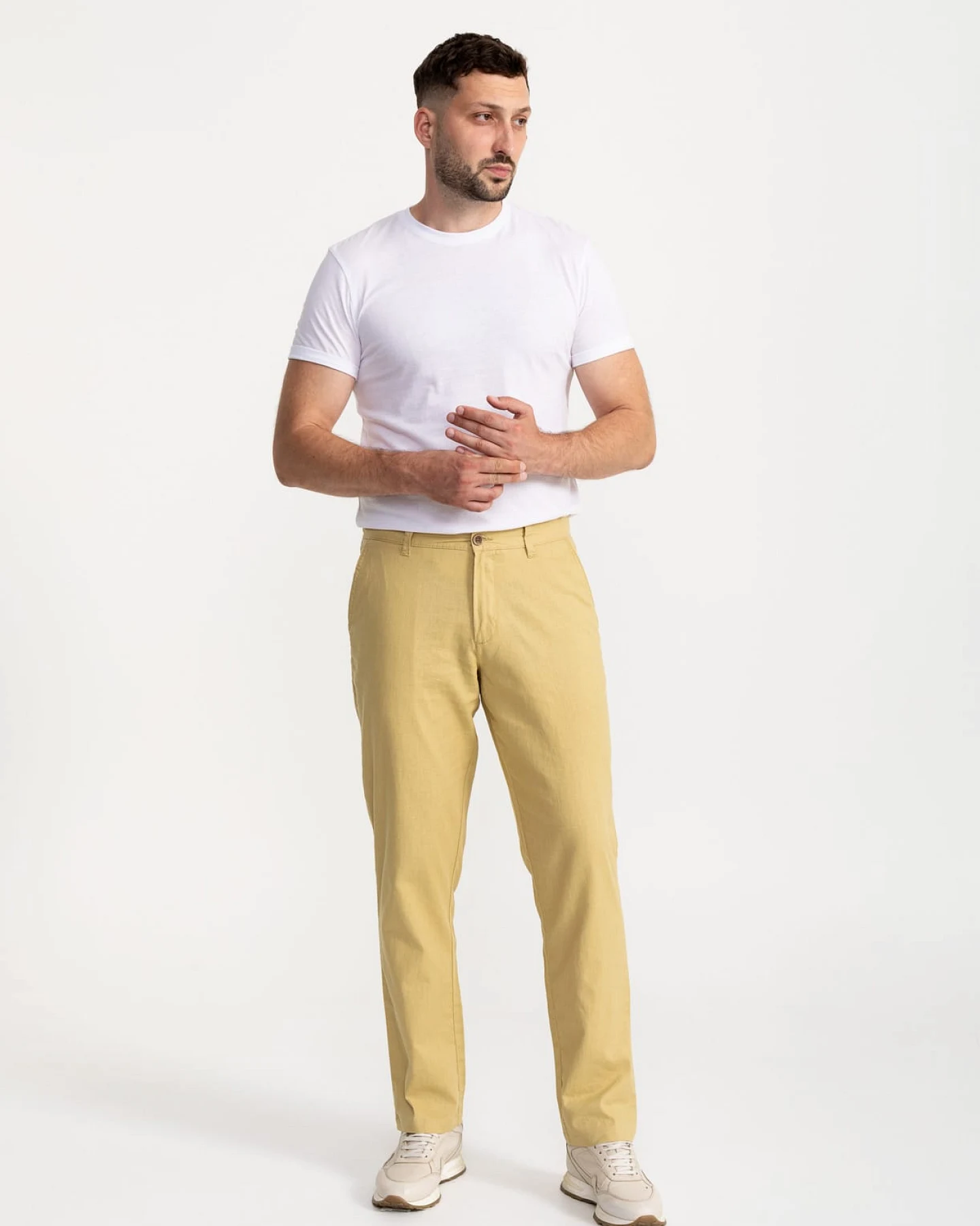 De IONESCU Herren vegan Hose Carpatica Senf – Ansicht 2