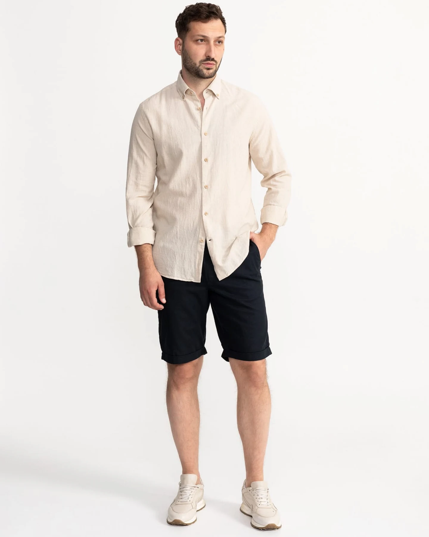 De IONESCU Herren vegan Shorts Carpatica Marineblau – Ansicht 2