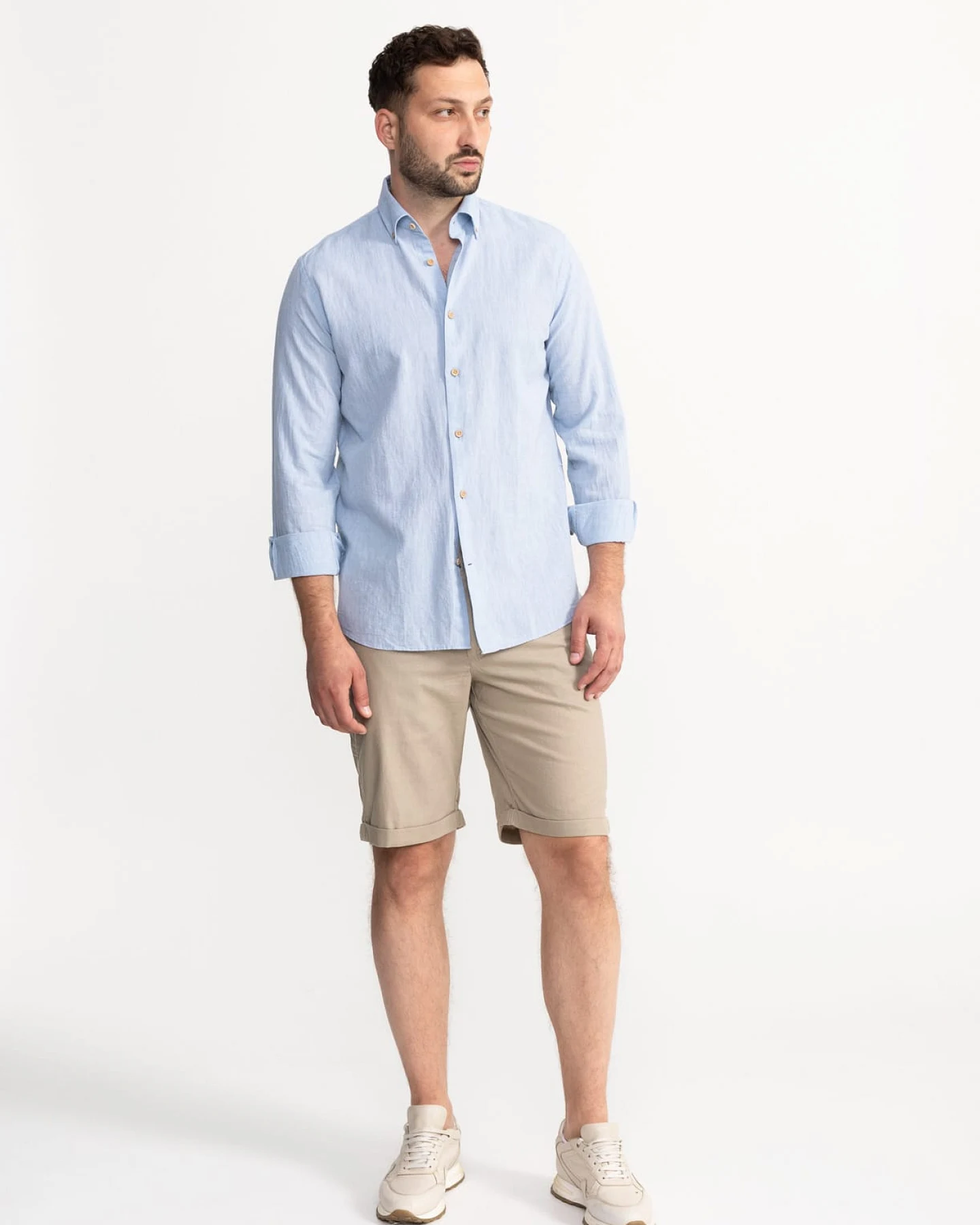 De IONESCU Herren vegan Shorts Carpatica Beige – Ansicht 2