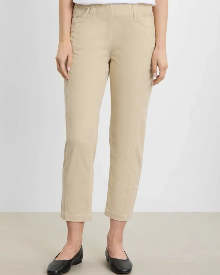 LAURIE Damen vegan Cordhose Piper Pure Regular Cropped Birch