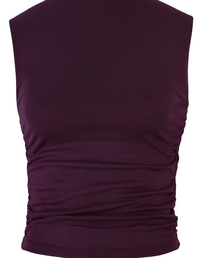 JAN 'N JUNE Damen vegan Ruffle Top Rafo Cherry Lacquer Rot