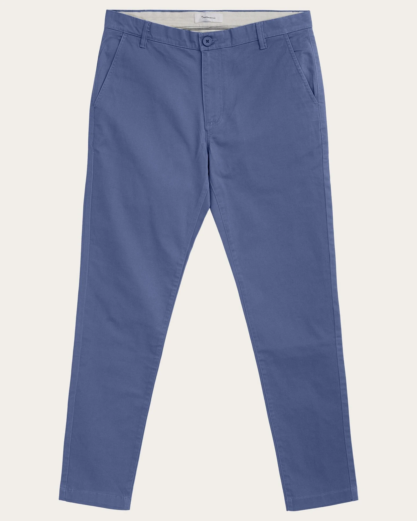 KnowledgeCotton Apparel Herren vegan Chino-Hose Luca Slim Twill Vintage Indigo – Ansicht 2