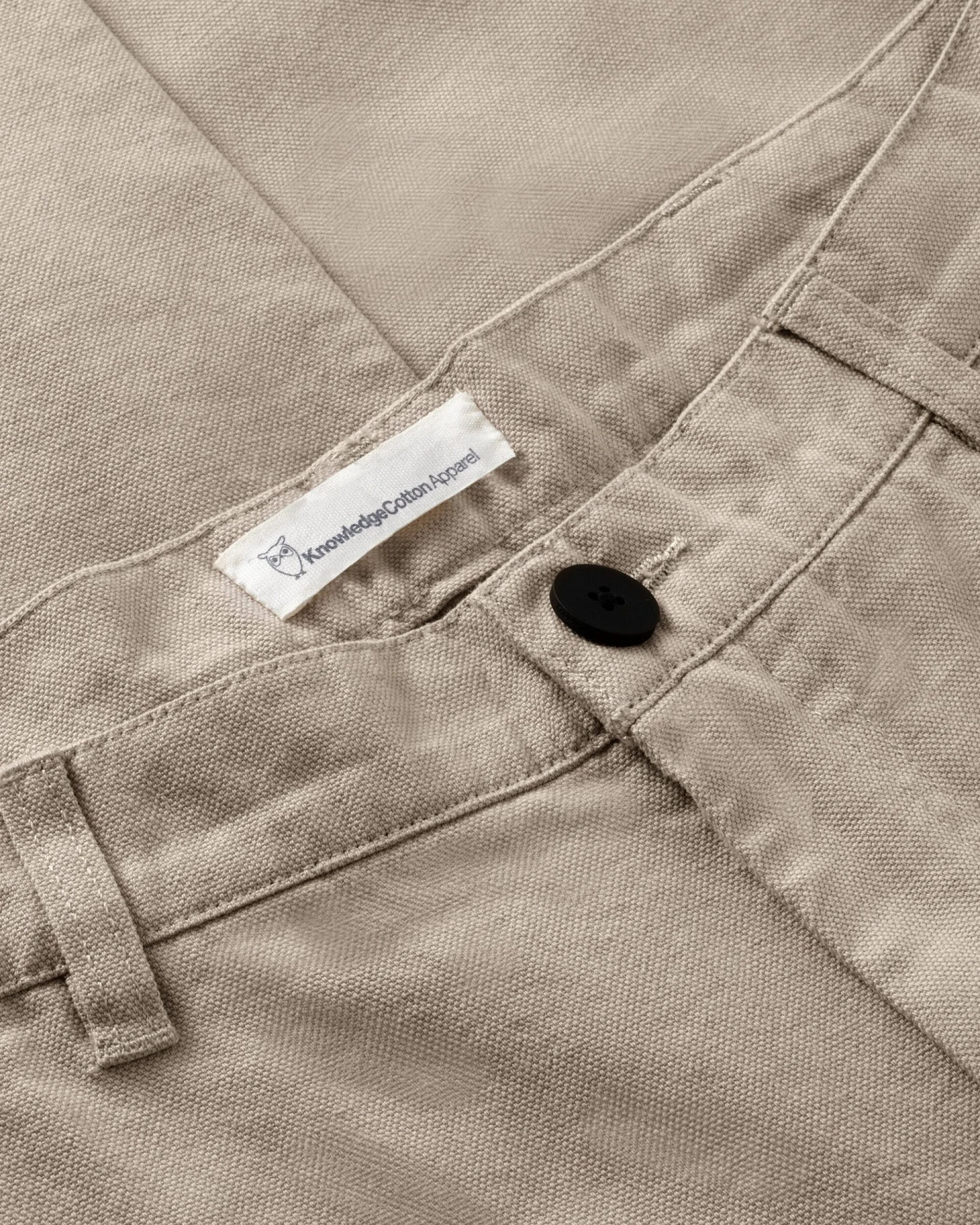 KnowledgeCotton Apparel Herren vegan Hose Canvas Tim Light Feather Gray – Ansicht 2