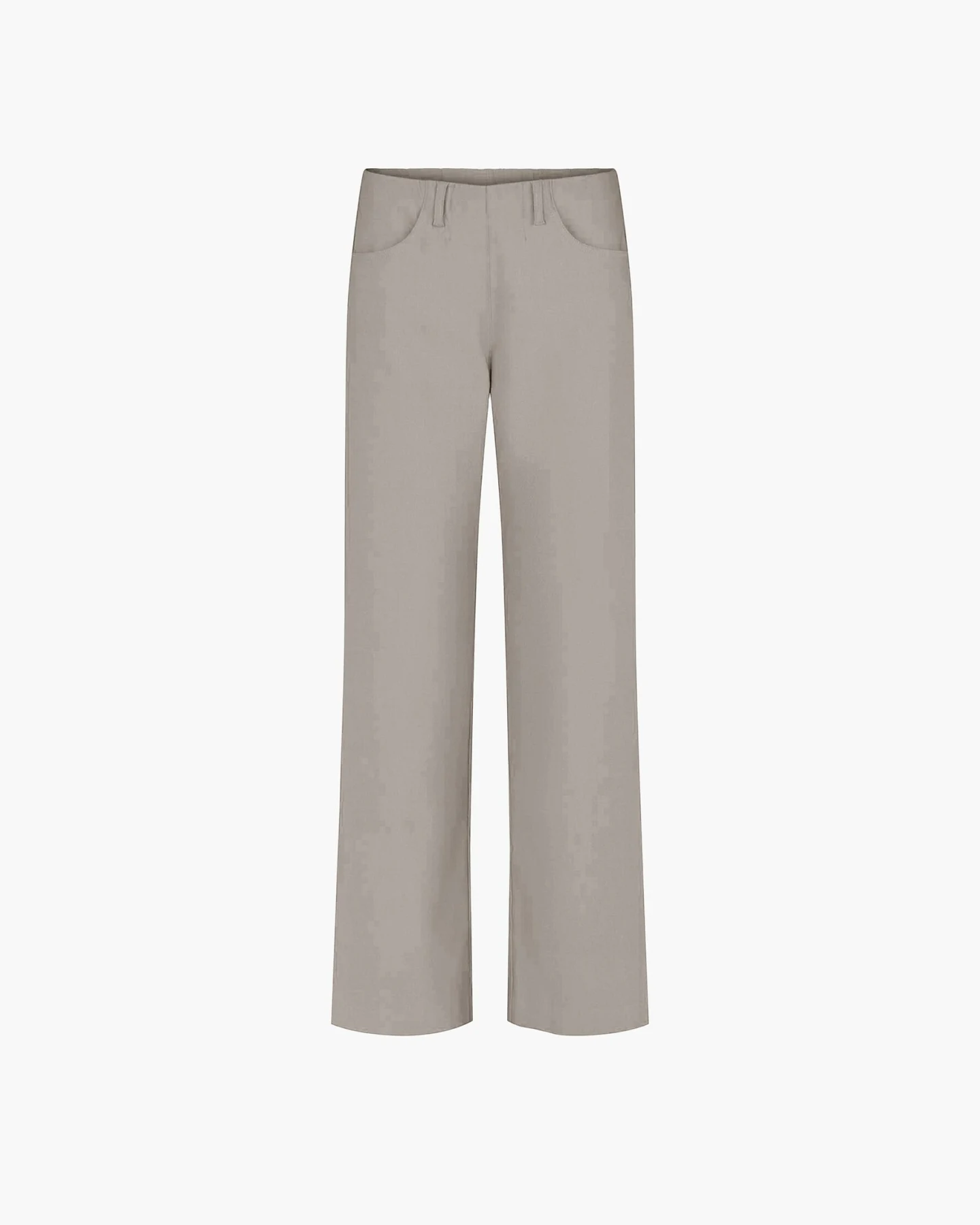 LAURIE Damen vegan Hose Donna Loose Mittellang Grau Sand – Ansicht 2