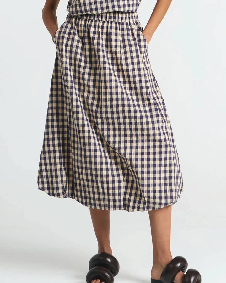 SUITE13LAB Damen vegan Rock Riva Check Beige/Schwarz