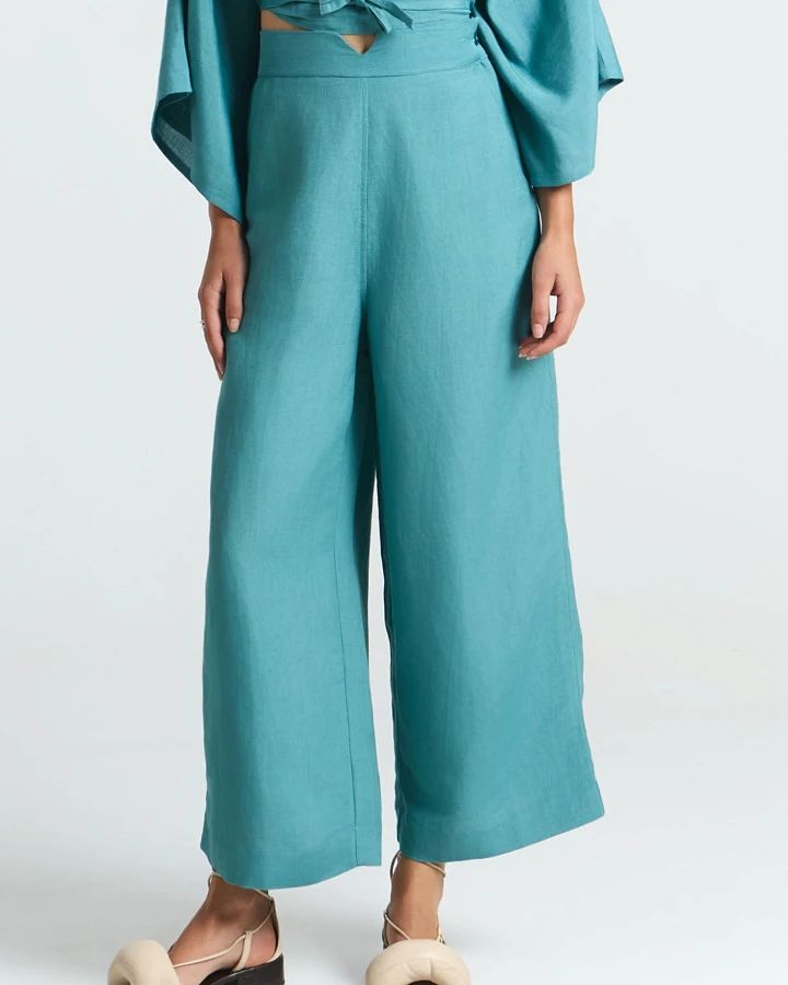 SUITE13LAB Damen vegan Hose Makah Blau