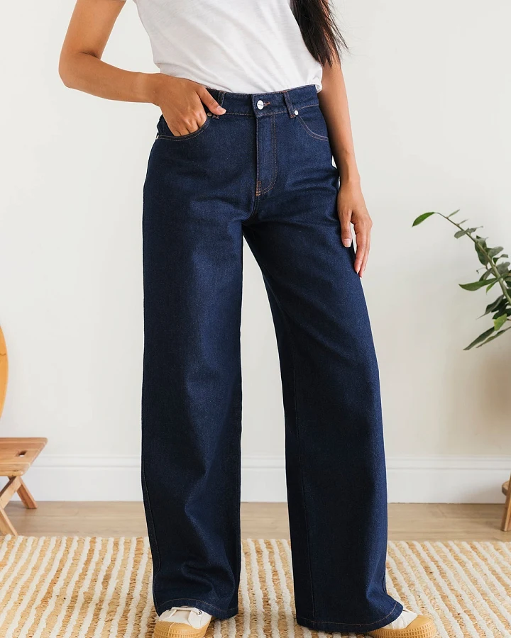 TWOTHIRDS Damen vegan Jeans Gollwitz Blue Denim