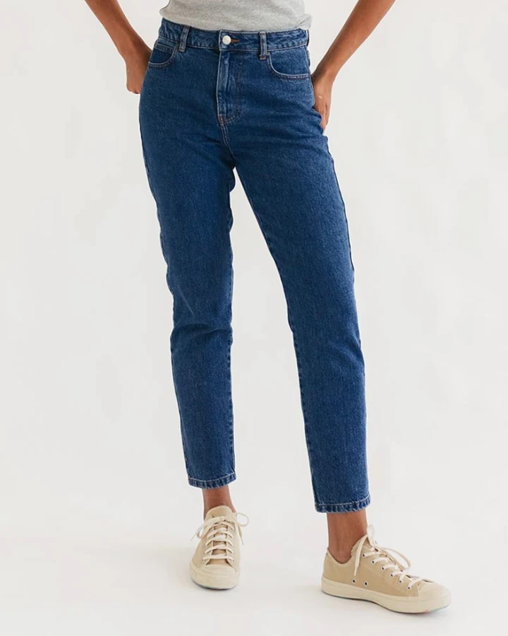 TWOTHIRDS Damen vegan Jeans Nakholmen Dunkelblau