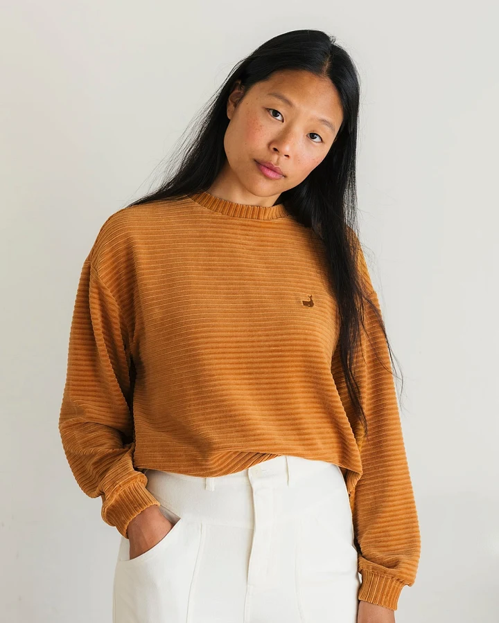 TWOTHIRDS Damen vegan Sweatshirt Oleny Dunkelsenf