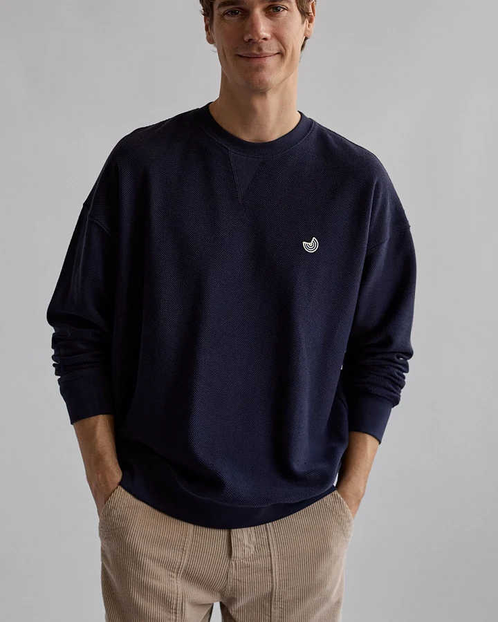 TWOTHIRDS Herren vegan Sweatshirt Middelhagen Navy