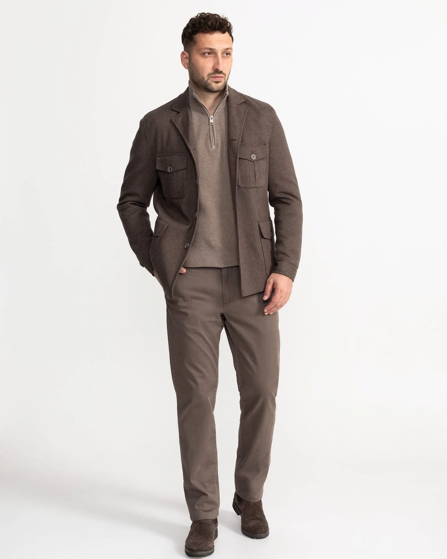 De IONESCU Herren vegan Hose Sinaia Braun – Ansicht 2