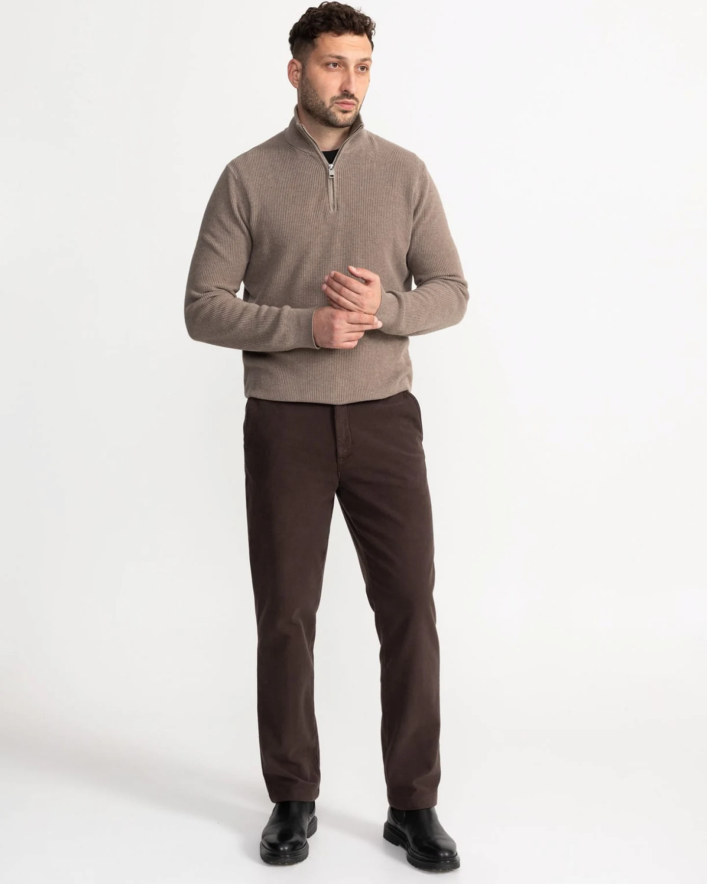 De IONESCU Herren vegan Hose Azuga Braun – Ansicht 2