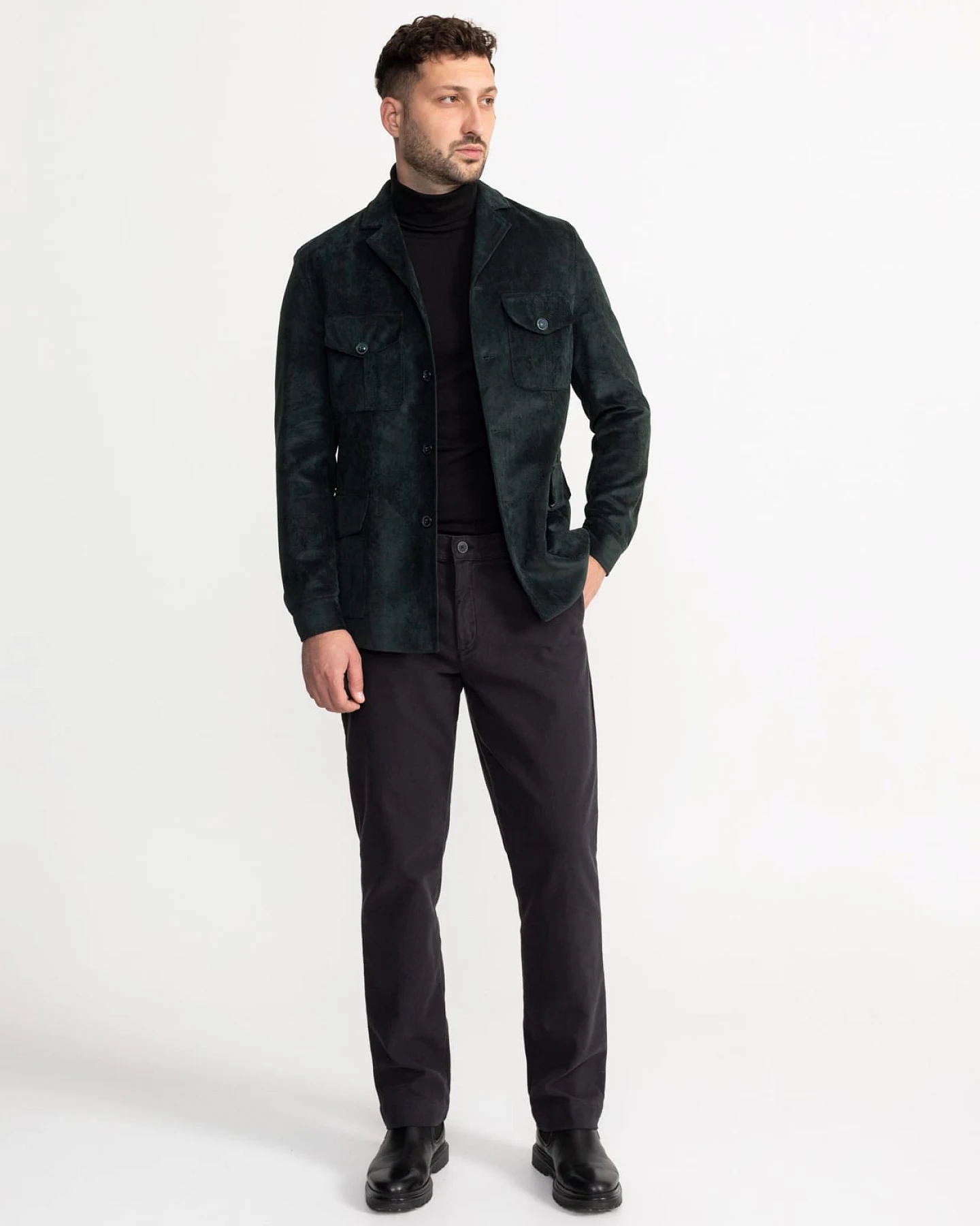 De IONESCU Herren vegan Hose Azuga Marineblau – Ansicht 2