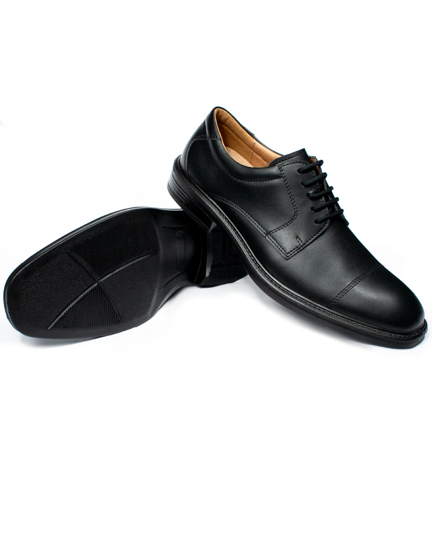 Will's Vegan Store Herren vegan Schuhe Herren Wasserdichte Derbys Schwarz – Ansicht 2