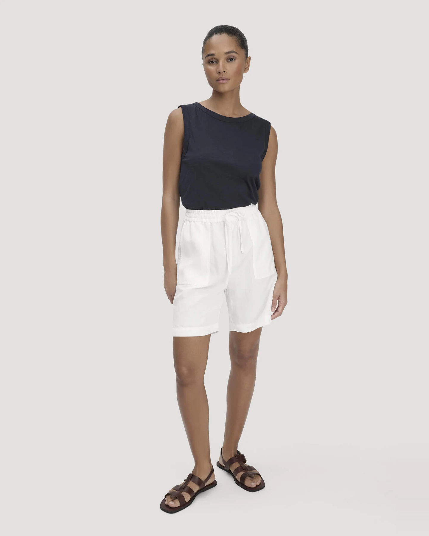 hessnatur Damen Light Slub Jersey Top Regular aus Bio-Baumwolle - blau - Größe 40 – Ansicht 2
