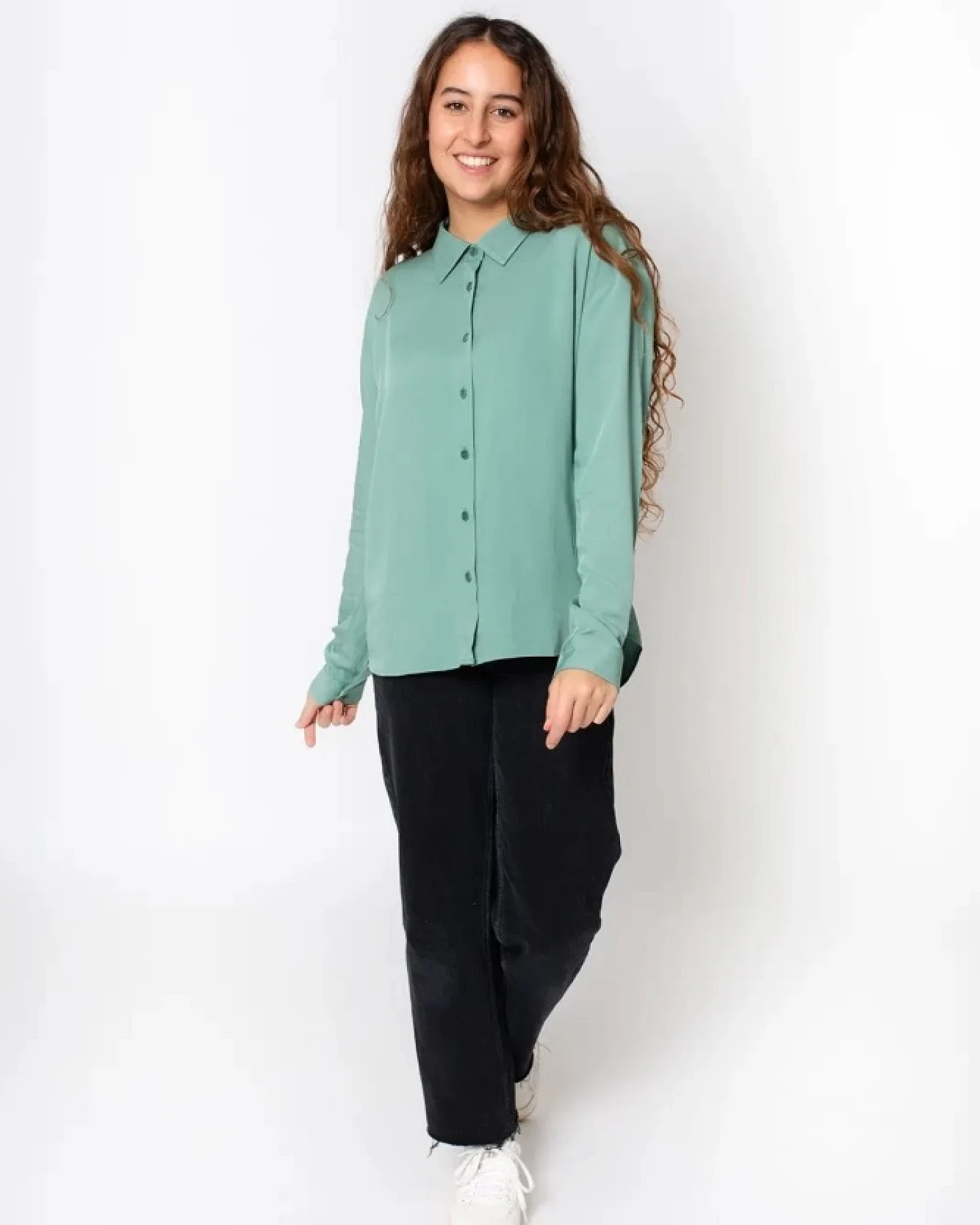 Zerum Damen vegan Bluse Simone Mintgrün – Ansicht 2