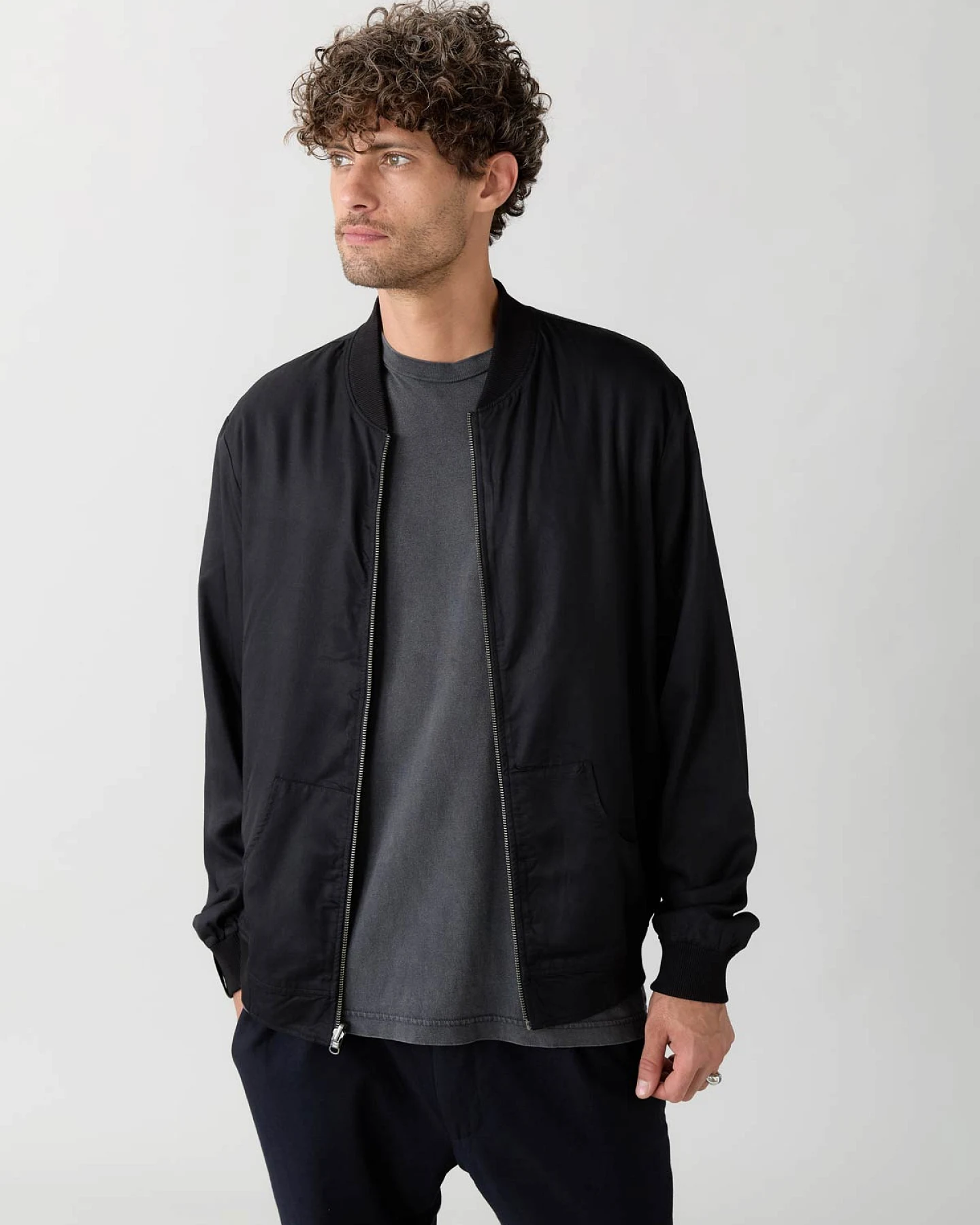 Yahmo Herren vegan Jacke Bomber Reversible Laslo Artdeco/Schwarz – Ansicht 2
