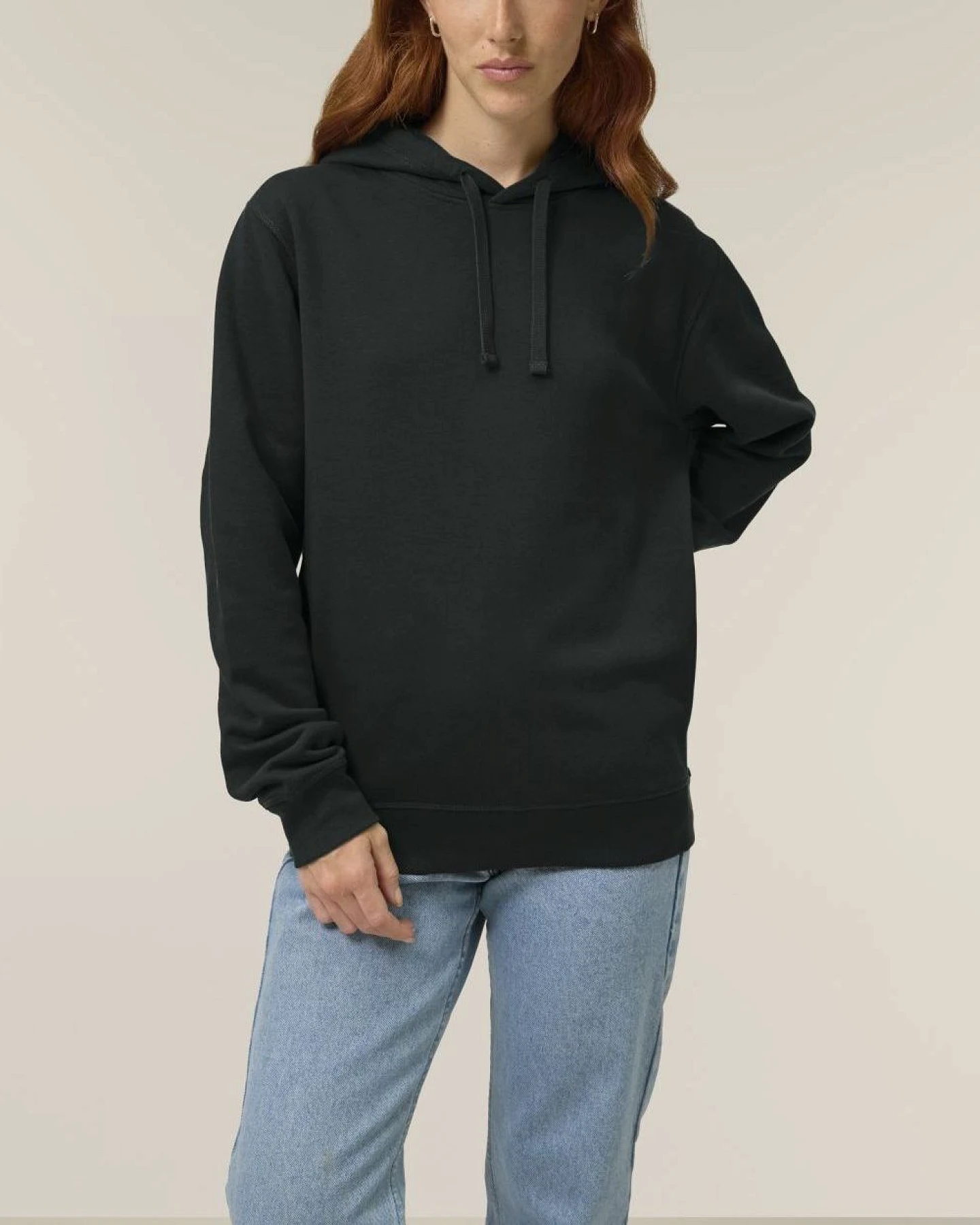 UNIPOLAR Herren vegan Hoodie Sound Schwarz – Ansicht 2