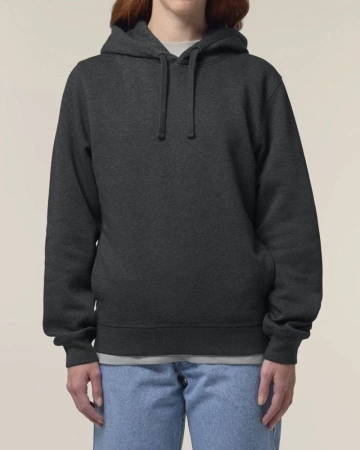 UNIPOLAR Herren vegan Hoodie Sound Dark Heather Grey