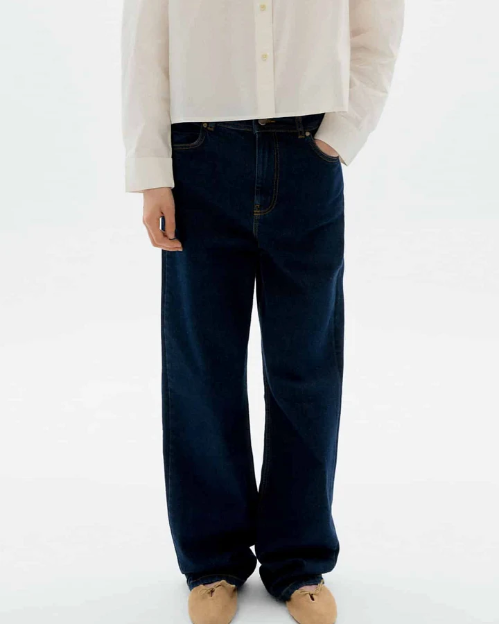 Thinking MU Damen vegan Jeans Theresa Dark Denim
