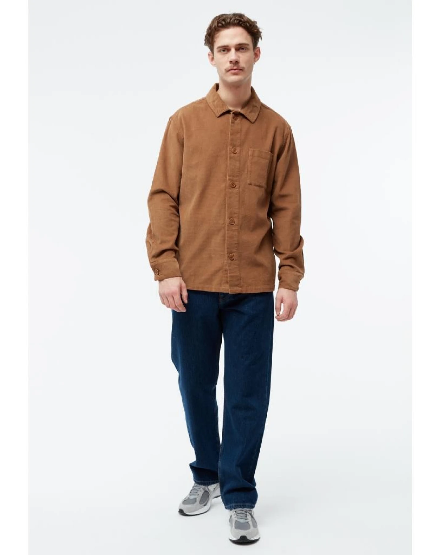 Givn Herren vegan Überhemd Curt Dark Camel – Ansicht 2