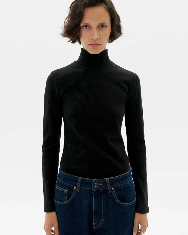 Thinking MU Damen vegan Longsleeve Aine Schwarz
