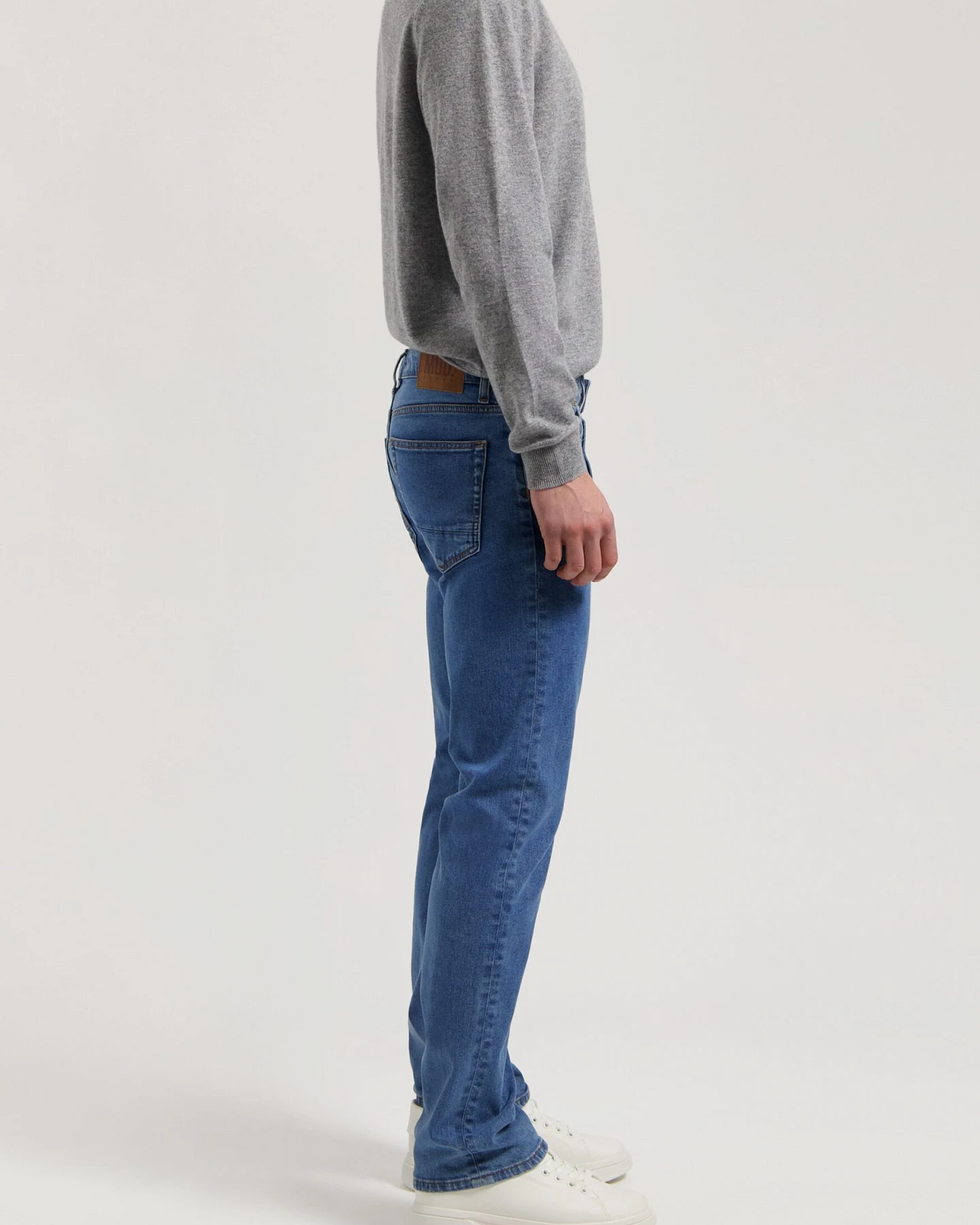 MUD Jeans Herren vegan Jeans Mid Straight Bryce Stone Vintage – Ansicht 2